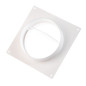 Bride murale de 125 mm avec clapet anti-retour en PVC, raccord de tuyau rond de ventilation Bride murale de 125 mm avec clapet anti-retour en PVC, raccord de tuyau rond de ventilation