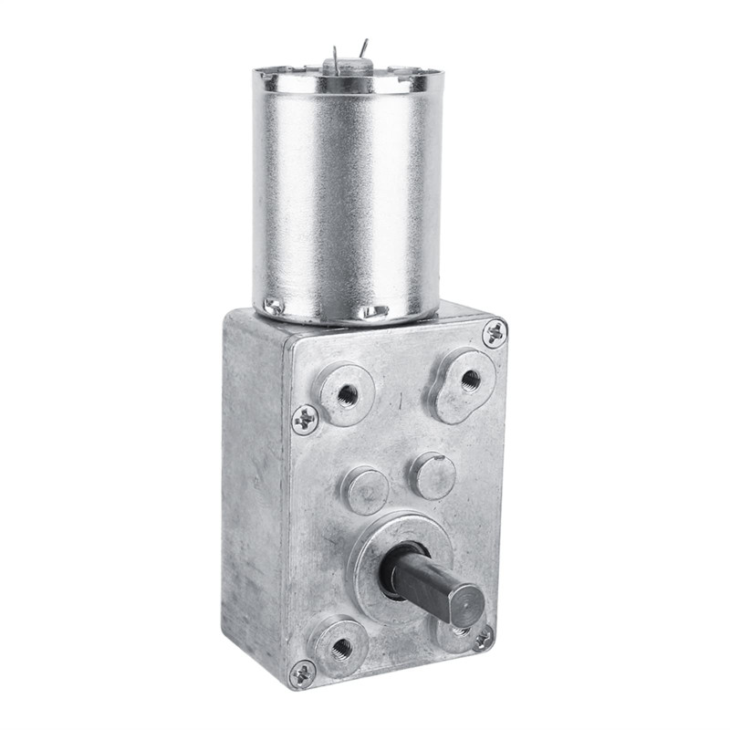 Moteur Électrique 12V Motoréducteur avec Transmission à Vis sans Fin Réversible à Couple Élevé (62RPM) Moteur Électrique 12V Motoréducteur avec Transmission à Vis sans Fin Réversible à Couple Élevé (62RPM)