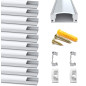 Chesbung Profilé Aluminium LED - 10x0.5mètre Aluminium Profilé u-forme pour Bandes à LED, Compact Finition Professionnelle avec Chesbung Profilé Aluminium LED - 10x0.5mètre Aluminium Profilé u-forme pour Bandes à LED, Compact Finition Professionnelle avec
