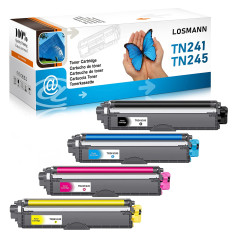 LOSMANN 4X Cartouche de Toner Compatible Remplacement pour Brother TN-241 TN-245 pour DCP-9020CDW DCP-9015CDW HL-3140CW HL-3150C