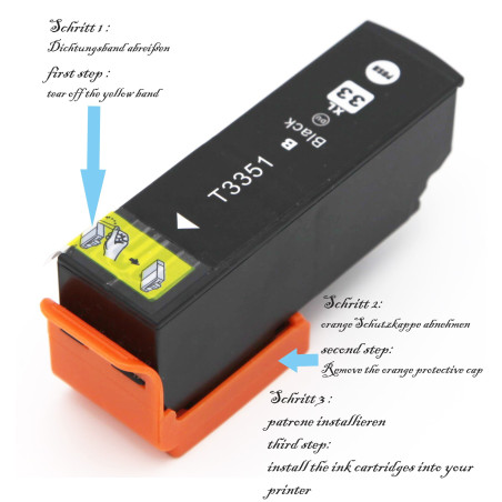 Bergsan 5 Cartouche d'encre Compatible pour Epson 33 33XL pour Epson Expression Premium XP-7100 XP-530 XP-540 XP-630 XP-635 XP-6