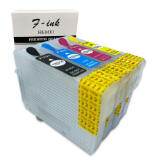 HEMEI Compatible avec Epson T0715 T071, Cartouche d'encre Rechargeable Vide avec Remplacement des puces à réinitialisation Autom
