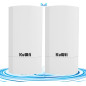 KuWFi Point d‘accès WiFi, CPE Extérieur 2.4G Point à Point sur 1 KM, Pont WiFi Ethernet Extérieur Longue portée pour PtP/PtMP, P KuWFi Point d‘accès WiFi, CPE Extérieur 2.4G Point à Point sur 1 KM, Pont WiFi Ethernet Extérieur Longue portée pour PtP/PtMP, P