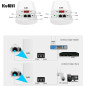 KuWFi Point d‘accès WiFi, CPE Extérieur 2.4G Point à Point sur 1 KM, Pont WiFi Ethernet Extérieur Longue portée pour PtP/PtMP, P KuWFi Point d‘accès WiFi, CPE Extérieur 2.4G Point à Point sur 1 KM, Pont WiFi Ethernet Extérieur Longue portée pour PtP/PtMP, P