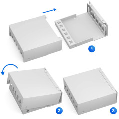 hb-digital Boîtier de panneau de brassage à 6 ports pour modules Keystone avec par exemple prise RJ45 RJ11 Socket connecteur d'a
