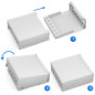hb-digital Boîtier de panneau de brassage à 6 ports pour modules Keystone avec par exemple prise RJ45 RJ11 Socket connecteur d'a hb-digital Boîtier de panneau de brassage à 6 ports pour modules Keystone avec par exemple prise RJ45 RJ11 Socket connecteur d'a