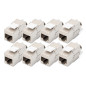 DIGITUS Keystone Module Cat-6A Blindé - 8 pièces - RJ45 Femelle - 500 MHz 10GBase-T - AWG 26-22 - Montage sans Outils DIGITUS Keystone Module Cat-6A Blindé - 8 pièces - RJ45 Femelle - 500 MHz 10GBase-T - AWG 26-22 - Montage sans Outils