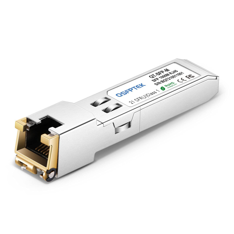 QSFPTEK Gigabit SFP Copper RJ45 Module 1000BASE-T Transceiver pour Cisco GLC-T/SFP-GE-T, Ubiquiti UF-RJ45-1G, Netgear, Mikrotik, QSFPTEK Gigabit SFP Copper RJ45 Module 1000BASE-T Transceiver pour Cisco GLC-T/SFP-GE-T, Ubiquiti UF-RJ45-1G, Netgear, Mikrotik,