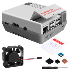 GeeekPi Coque pour Raspberry Pi 3B+ avec ventilateur, boîtier rétro Gaming Nes3Pi, dissipateurs thermiques pour Raspberry Pi 2B/