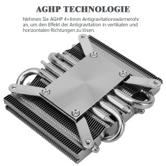 Thermalright Refroidisseur d'air AXP90 X36 à faible profil pour processeur avec ventilateur PWM TL-9015 de 90 mm, 4 caloducs de