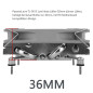 Thermalright Refroidisseur d'air AXP90 X36 à faible profil pour processeur avec ventilateur PWM TL-9015 de 90 mm, 4 caloducs de Thermalright Refroidisseur d'air AXP90 X36 à faible profil pour processeur avec ventilateur PWM TL-9015 de 90 mm, 4 caloducs de