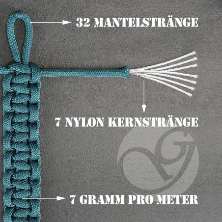 Corde Paracord 550 30 m 4 mm Nylon/Polyester, 7 brins de Noyau, Charge 250 kg (550 lbs), Noir Violet, pour Bracelet, Laisse, Col