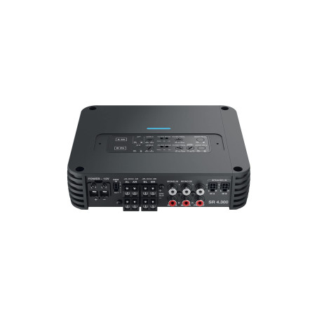 Audison SR 4.300 340W 4 canaux Classe D Amplificateur (4X 85W (4Ω) | 4X 130W (2Ω) | 1000W (1Ω) / HPF/LPF/Full/Bass Boost)