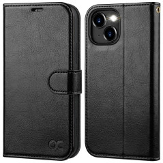 OCASE Etui Coque pour iPhone 15 Plus, Antichoc TPU Housse Cuir PU Portefeuille [RFID Blocage] [Béquille] [Fentes pour Cartes] Pr