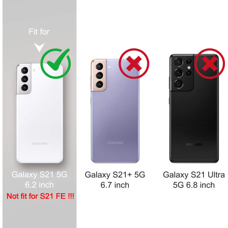 ULAK Coque Galaxy S21 Paillettes, Samsung S21 Transparente Étui Housse Souple Bumper TPU Protection Antichoc Anti-Rayures Coque