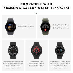 MoKo Bracelet en Métal Compatible avec Samsung Galaxy Watch 7 FE 6 5 4 40mm 44mm/6 Classic 43mm 47mm/5 Pro 45mm/4 Classic 42mm 4