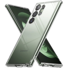 Ringke Compatible avec Coque Samsung Galaxy S23 Ultra 5G [Fusion] Transparente Clear Rigide Polycarbonate Back TPU Souple Bumper