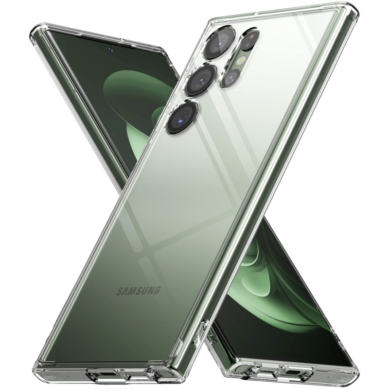 Ringke Compatible avec Coque Samsung Galaxy S23 Ultra 5G [Fusion] Transparente Clear Rigide Polycarbonate Back TPU Souple Bumper