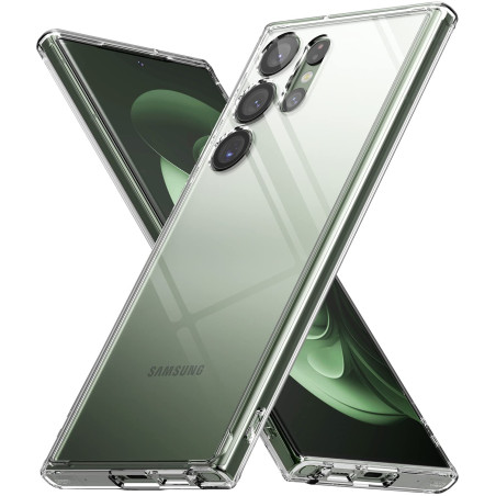 Ringke Compatible avec Coque Samsung Galaxy S23 Ultra 5G [Fusion] Transparente Clear Rigide Polycarbonate Back TPU Souple Bumper