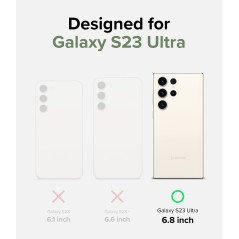 Ringke Compatible avec Coque Samsung Galaxy S23 Ultra 5G [Fusion] Transparente Clear Rigide Polycarbonate Back TPU Souple Bumper