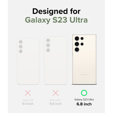 Ringke Compatible avec Coque Samsung Galaxy S23 Ultra 5G [Fusion] Transparente Clear Rigide Polycarbonate Back TPU Souple Bumper
