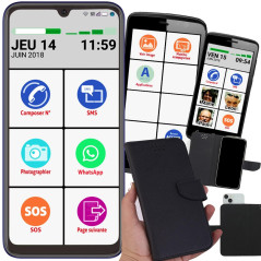 MOBIHO ESSENTIEL Mars 2025 désormais en 6,5p 64 giga Pack Le Smart Initial : Inclus : Interface Senior modifiable a volonté, Aid