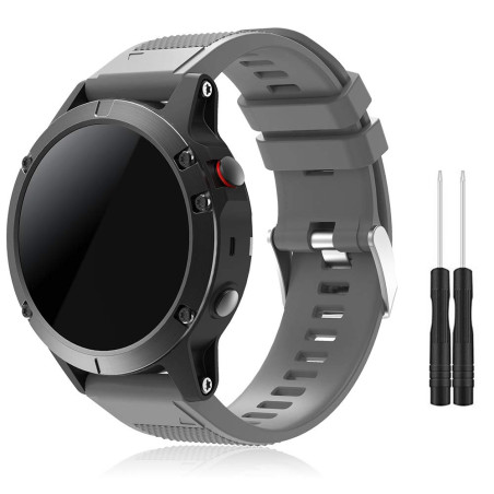 TOPsic Bracelet Fenix 5/Fenix 5 Plus, Bracelet de Montre 22mm Bande Remplacement en Silicone pour Fenix 5/5 Plus/Fenix 6/6 Pro/F