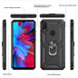 LeYi Coque pour Xiaomi Redmi Note 7/Note 7 Pro avec [2 Verre Trempé], Anneau Support Double Couche Renforcée Défense Bumper Anti