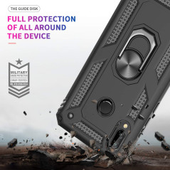 LeYi Coque pour Xiaomi Redmi Note 7/Note 7 Pro avec [2 Verre Trempé], Anneau Support Double Couche Renforcée Défense Bumper Anti