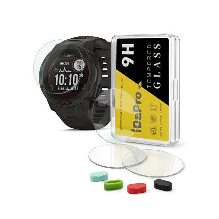 iDaPro Protection d'Ecran pour Garmin Instinct Solar Tactical/Instinct Tactical/Instinct(ne pour Instinct 2/2S/2X/3/E) Verre Tre