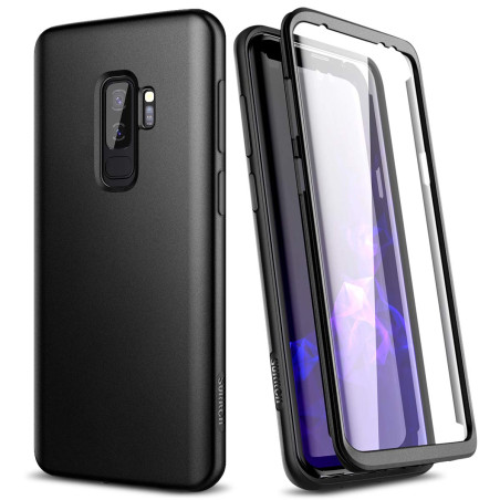 SURITCH Coque Samsung Galaxy S9 Plus Silicone 360 Degrés Bumper Souple Integrale Antichoc Etui Case De Protection Avant et Arriè