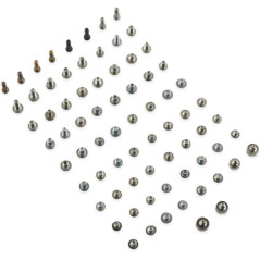 MMOBIEL Set de Vis de Rechange Complet compatible avec iPhone X 5.8 pouces (Blanc/Argent - Moir/Space Gray) + Kit d'Outils inclu