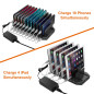 Alxum 60W Station de Charge USB Multi-périphérique à 10 Ports, Quai de Stations de Recharge pour téléphone Mobile, Tablette, Noi Alxum 60W Station de Charge USB Multi-périphérique à 10 Ports, Quai de Stations de Recharge pour téléphone Mobile, Tablette, Noi
