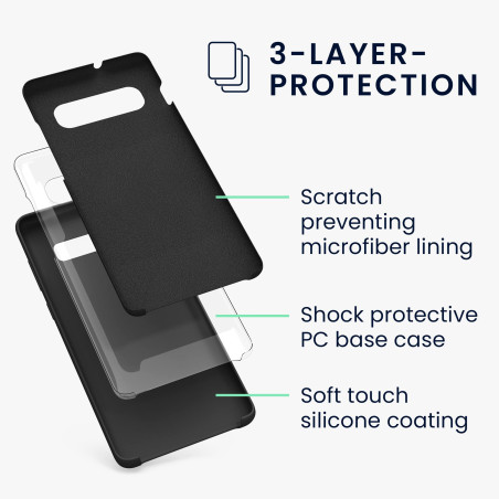 kwmobile Housse Compatible avec Samsung Galaxy S10 Plus / S10+ Coque - Housse de téléphone Protection Souple en TPU Silicone - N