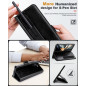 OCASE Coque Samsung Galaxy Z Fold 5 avec Porte S-Pen, Antichoc Housse Cuir PU Portefeuille Etui [Verre trempé Protection écran] 