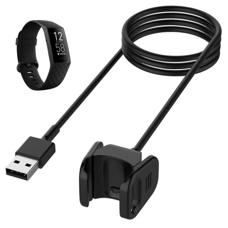 PHONILLICO Chargeur Compatible avec Fitbit CHARGE 4 - Cable USB 100CM Remplacement Adaptateur Charge Montre