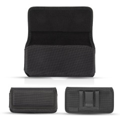 AQ Mobile Étui Ceinture Horizontal pour Téléphones Portables/Smartphones, Taille XXL, Dimension Intérieure 17 x 8 x 1.2 cm, Text