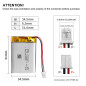 EEMB Batterie Lithium polymère 3,7V 1100mAh 603449 Batterie Rechargeable lipo avec connecteur JST avec VXI Blue Parrott - vérifi EEMB Batterie Lithium polymère 3,7V 1100mAh 603449 Batterie Rechargeable lipo avec connecteur JST avec VXI Blue Parrott - vérifi