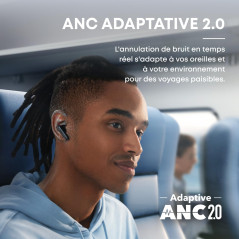 Soundcore by Anker Liberty 4 NC Ecouteurs Bluetooth sans Fil, Bluetooth 5.3, Reducteur de Bruit Adaptative aux Oreilles et à l'e