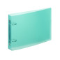 Viquel - Classeur à fiches Bristol 14,8x21cm souple et résistant - 2 anneaux - Format A5 (25x16,5cm) - Vert turquoise translucid Viquel - Classeur à fiches Bristol 14,8x21cm souple et résistant - 2 anneaux - Format A5 (25x16,5cm) - Vert turquoise translucid