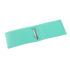 Viquel - Classeur à fiches Bristol 14,8x21cm souple et résistant - 2 anneaux - Format A5 (25x16,5cm) - Vert turquoise translucid