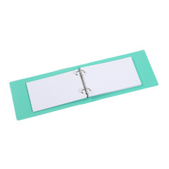 Viquel - Classeur à fiches Bristol 14,8x21cm souple et résistant - 2 anneaux - Format A5 (25x16,5cm) - Vert turquoise translucid