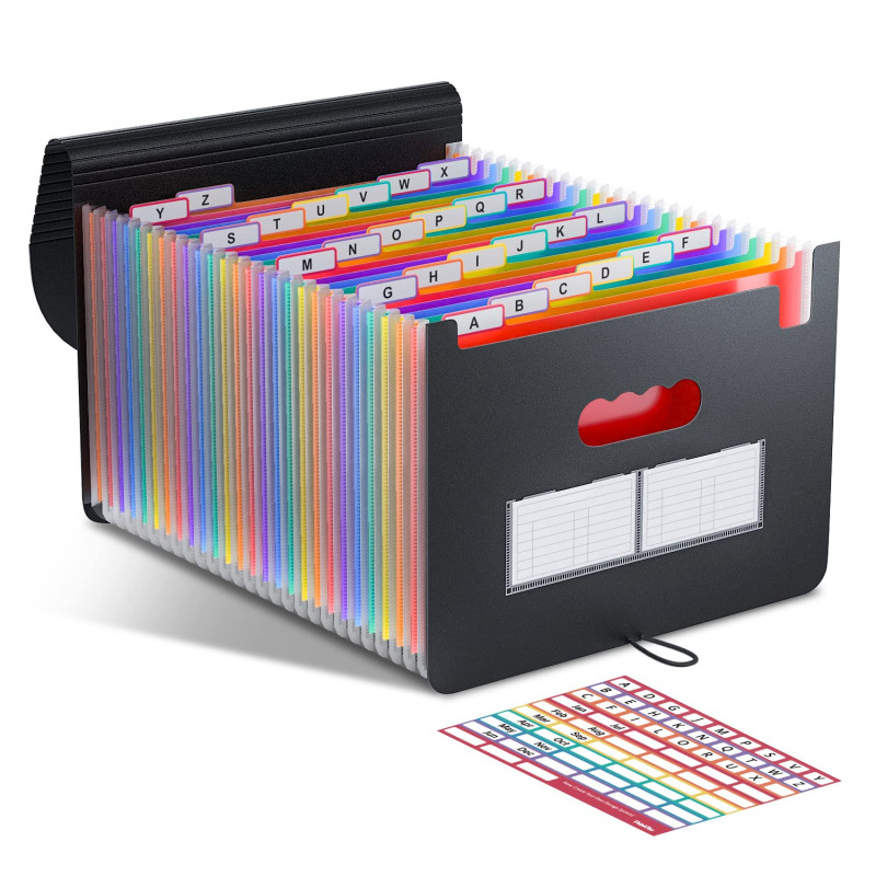 ThinkTex Trieur à Soufflets Classeur Rangement, 26 Pochettes A4 Range Document Plastique Classement Extensible Accordéon Organis ThinkTex Trieur à Soufflets Classeur Rangement, 26 Pochettes A4 Range Document Plastique Classement Extensible Accordéon Organis
