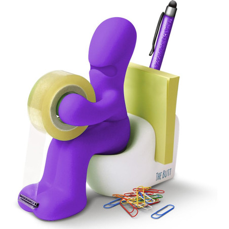 Le Butt Station Fournitures de Bureau - Dévidoir de Ruban Amusant - Porte Accessoires de Bureau Rigolo et Sympa avec Rouleau de 