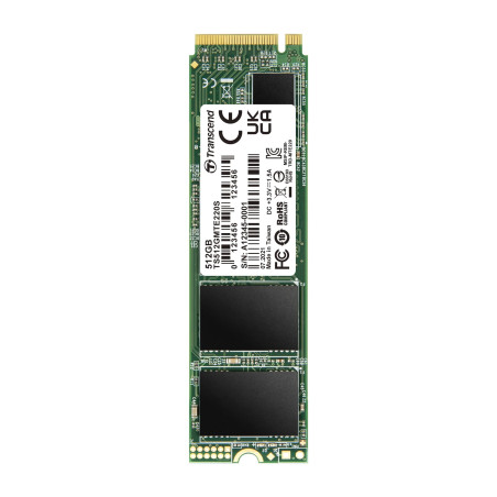 Transcend MTE220S SSD interne NVMe PCIe Gen3 x4 M.2 2280 512GB 3D TLC NAND avec cache DRAM - TS512GMTE220S