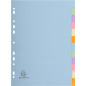 Exacompta - Réf. 1612E - Intercalaires en carte pastel recyclée 170g/m2 avec 12 onglets neutres - Format à classer A4 - Dimensio Exacompta - Réf. 1612E - Intercalaires en carte pastel recyclée 170g/m2 avec 12 onglets neutres - Format à classer A4 - Dimensio
