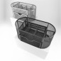 D.RECT Organiseur de Bureau, Pot à Crayons en Métal, Étagère de Bureau avec Porte-Notes en Maille, 350 x 297 x 275 mm, Noir 1104 D.RECT Organiseur de Bureau, Pot à Crayons en Métal, Étagère de Bureau avec Porte-Notes en Maille, 350 x 297 x 275 mm, Noir 1104