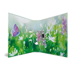 HERMA Classeur A4 motif prairie verte, 7 cm de large, pour enfants, avec motif de plantes, classeur coloré avec impression intér