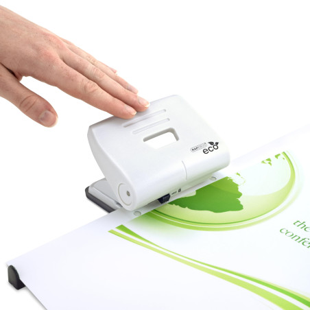 Rapesco 1522 Perforatrice ECO 2-Trous, Capacité de 22 Feuilles, Blanc