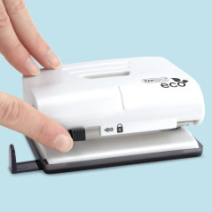 Rapesco 1522 Perforatrice ECO 2-Trous, Capacité de 22 Feuilles, Blanc
